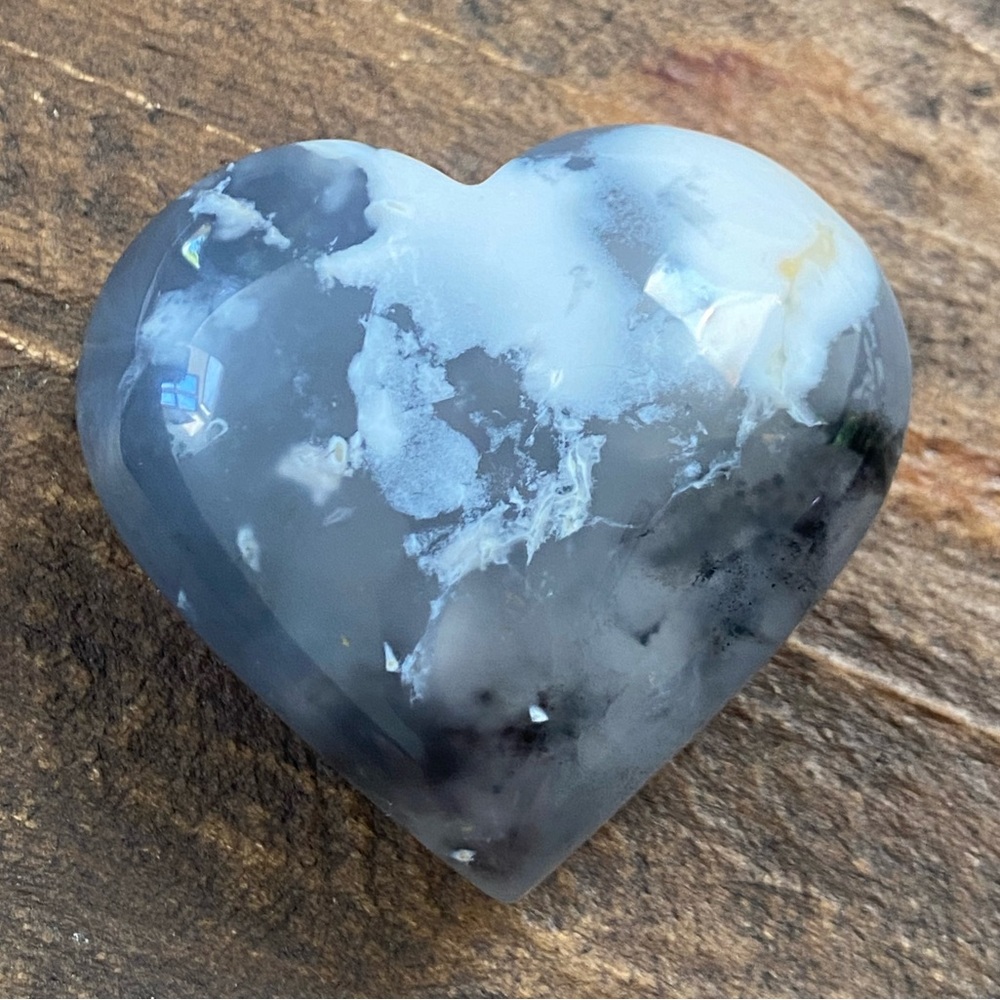 Smoky quartz crystal puffy heart
